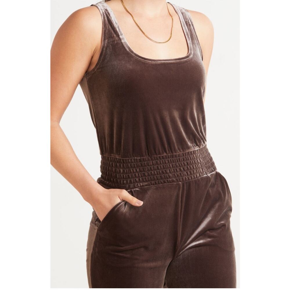 COMMANDO NWT Brown Velvet Tank Jumpsuit // XS - Picture 2 of 12